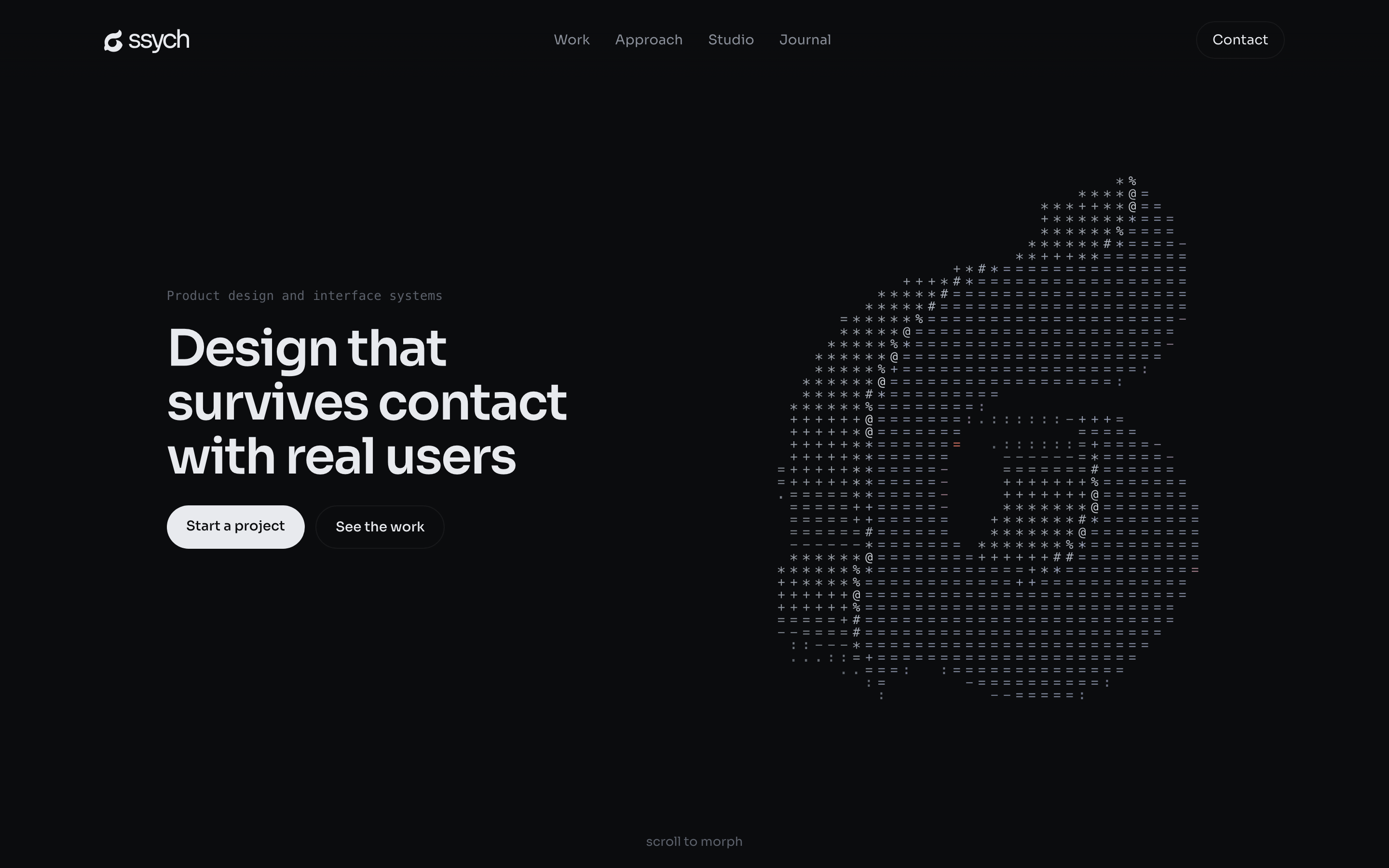 ASCII Scroll Morph — page preview